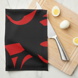 Linge De Cuisine Art contemporain Rouge / Noir