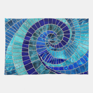Linge De Cuisine Art de la mosaïque de la vague océanique