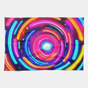 Linge De Cuisine Art de lumière en spirale néon