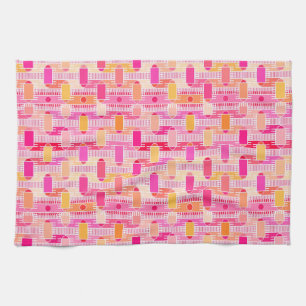 Linge De Cuisine Art Déco chic industriel - rose, pêche, or