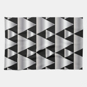 Linge De Cuisine Art déco, motif, argent, noir, élégant, chic, c