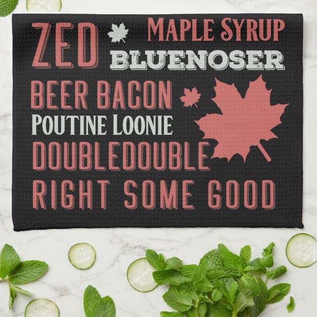 Linge De Cuisine Art du métro Canada Slang (Plié)