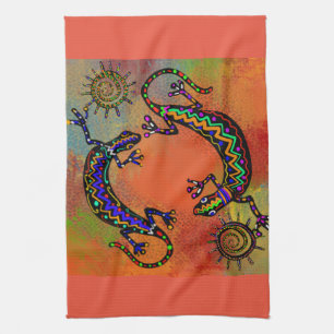 LINGE DE CUISINE ART DU SOUTHWESTERN LIZARD
