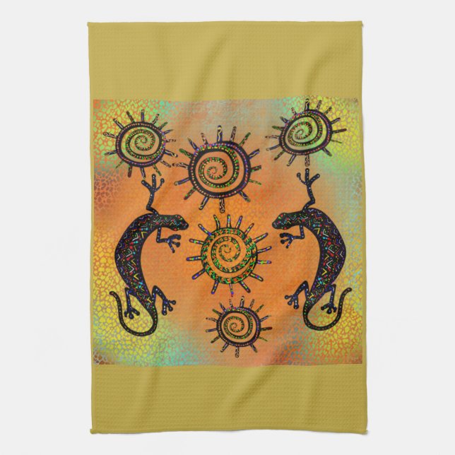 LINGE DE CUISINE ART DU SOUTHWESTERN LIZARD (Vertical)