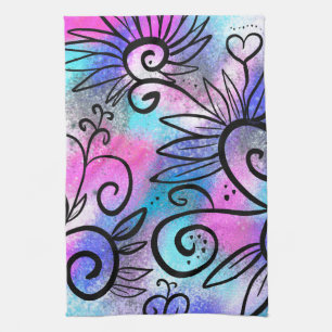 Linge De Cuisine Art floral amusant