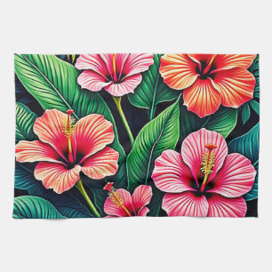 Linge De Cuisine Art floral de l'Hibiscus tropical