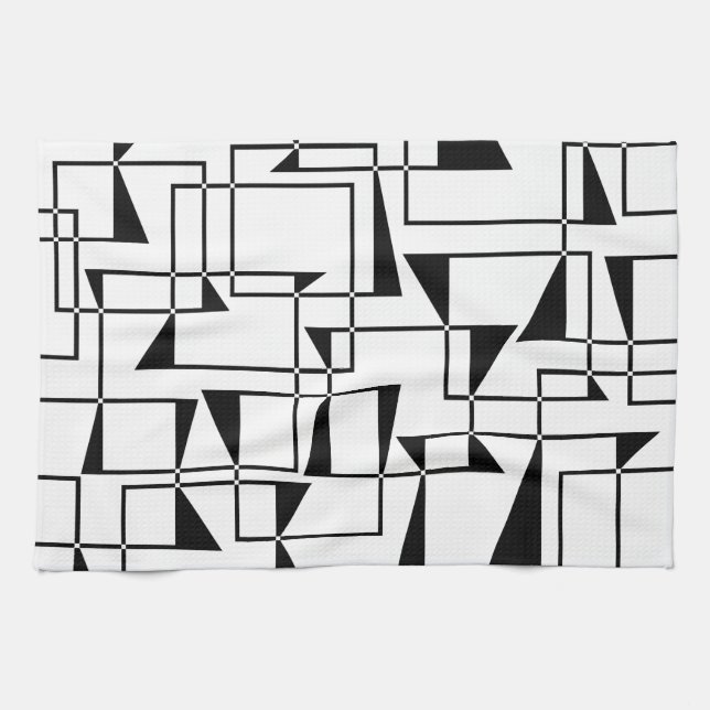 Linge De Cuisine Art motif géométrique cool moderne, urbain, audaci (Horizontal)