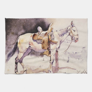 Linge De Cuisine Art occidental de Frederic Remington Poney mexicai