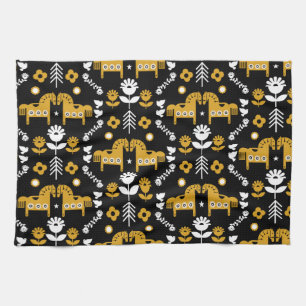 Linge De Cuisine Art populaire de cheval scandinave