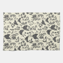Art populaire Farmhouse moderne Poulets & Botaniqu