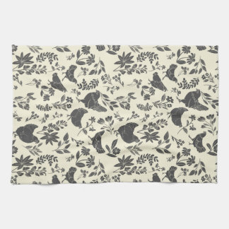 Linge De Cuisine Art populaire Farmhouse moderne Poulets & Botaniqu