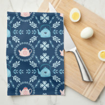 Art populaire scandinave Hygge Noël cosy théière