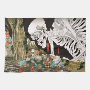 Linge De Cuisine Art Ukiyo-e vintage de Kuniyoshi représentant un s