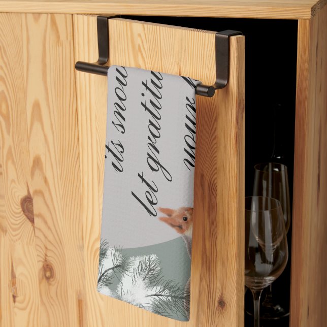 Linge De Cuisine As winter weaves its snowy art, let gratitude warm (Pliage en tiers)