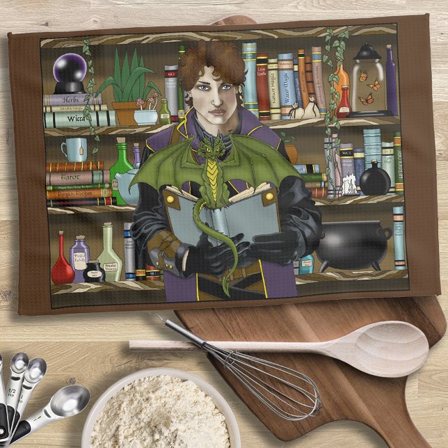 Linge De Cuisine Assistant Imaginaire Livres Potions Dragon (Créateur téléchargé)