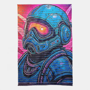Linge De Cuisine Astronaute de Neon Cyberpunk