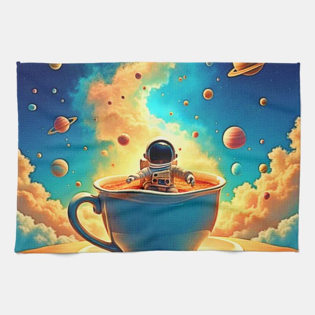 Linge De Cuisine Astronaut's Coffee Cosmos Journey (Horizontal)