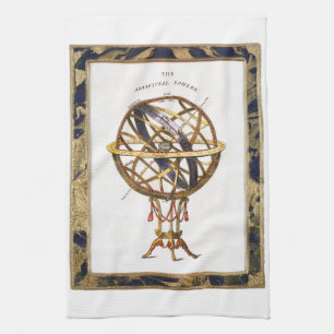 Linge De Cuisine Astronomie vintage, sphère artificielle ou militai