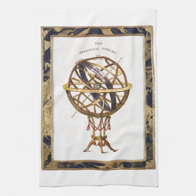 Linge De Cuisine Astronomie vintage, sphère artificielle ou militai (Vertical)