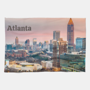 Linge De Cuisine Atlanta, Géorgie Belle vue sur la ville du coucher