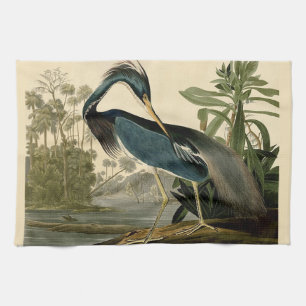 Linge De Cuisine Audubon Héron de Louisiane Oiseaux Amérique Art