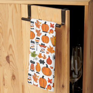 Linge De Cuisine Automne Automne Cuisine Citrouille et Feuille   Va