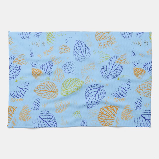 Linge De Cuisine Automne, motif feuilles 3 (Horizontal)