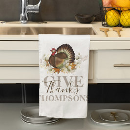 Linge De Cuisine Automne Thanksgiving Donner Merci Personnalisé