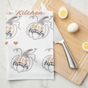 Linge De Cuisine Automne Thanksgiving Élégant minimaliste Citrouill