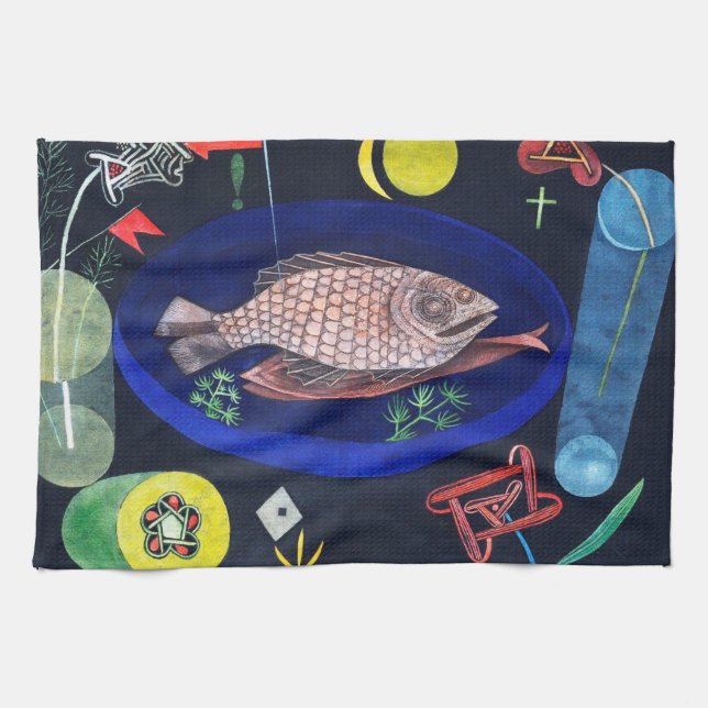 Linge De Cuisine Autour du poisson, Paul Klee (Horizontal)
