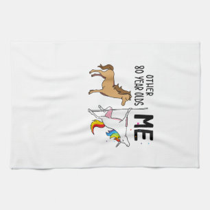 Linge De Cuisine Autres cadeaux de licorne 80 ans d'anniversaire et