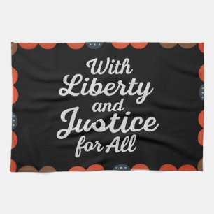 Linge De Cuisine Avec la Liberté et la Justice pour Tous Protestati