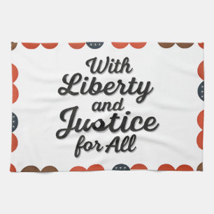 Linge De Cuisine Avec la liberté et la justice pour toutes les mani