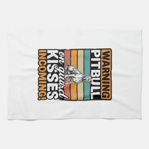 Linge De Cuisine Avertissement Pitbull Bisous à venir Design de chi