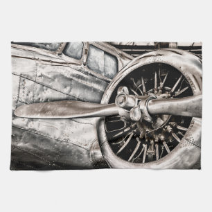 Linge De Cuisine Avion vintage