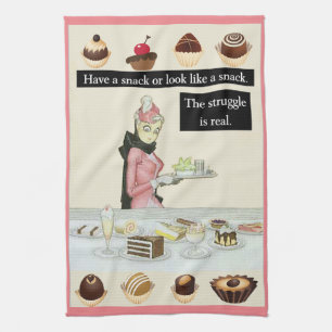 Linge De Cuisine Ayez un petit en-cas ou faites-en la tête. Drôle V