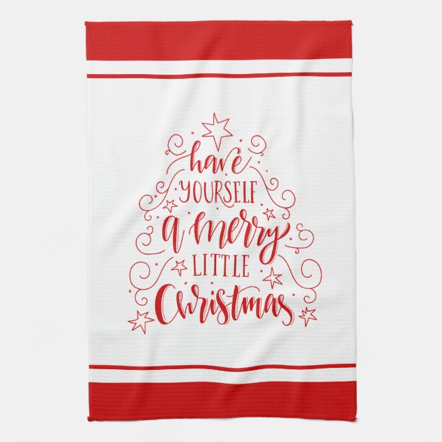 Linge De Cuisine Ayez Une Jolie Petite Typographie De Noël (Vertical)