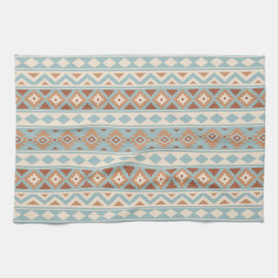 Linge De Cuisine Aztec Essence Ptn IIIb Blue Cream Terracottas