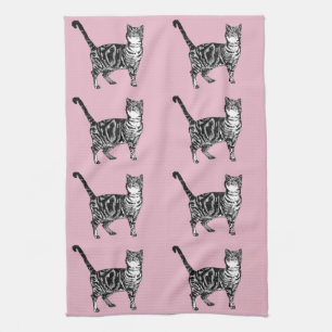 Linge De Cuisine Baby rose Tabby Chats Chats baby shower Thé Servi