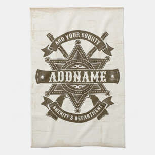 Linge De Cuisine Badge de Rifles Adjoint Old West Sheriff Personnal
