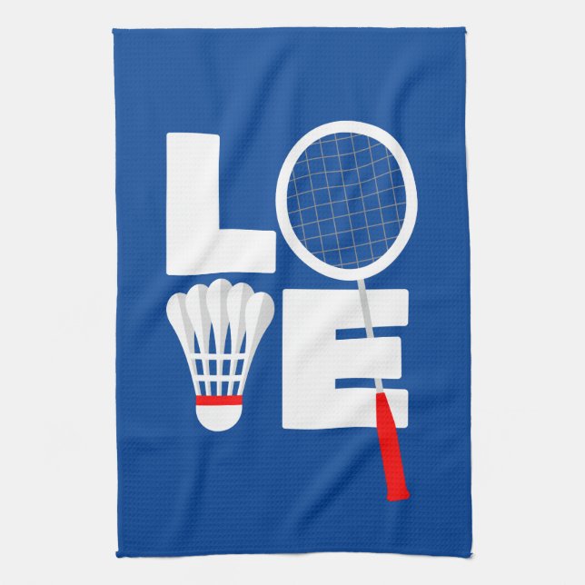 Linge De Cuisine Badminton Sports Towel - LOVE (Vertical)