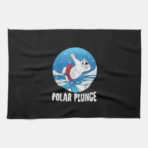 Linge De Cuisine Bain d'hiver Polar Plunge Ice Jump Polar Ours Bain