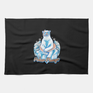 Linge De Cuisine Bain Polaire Plongée Ice Jump Funny Ours Polaire B