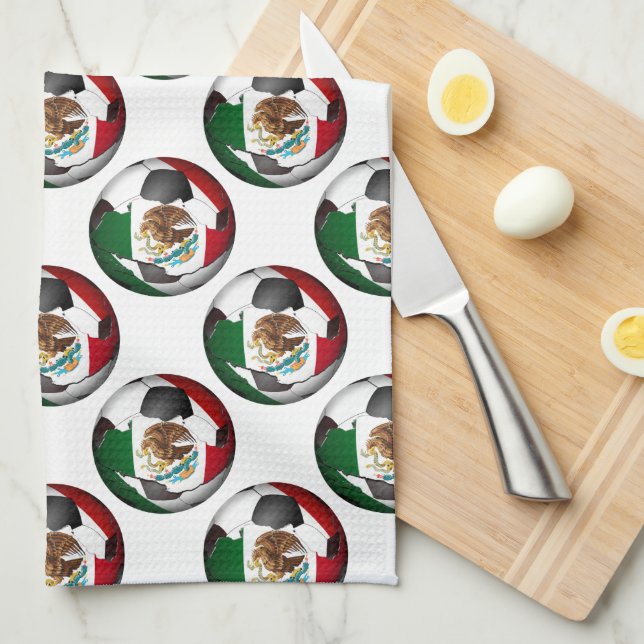 Linge De Cuisine Bal de football mexicain (Quart Plié)