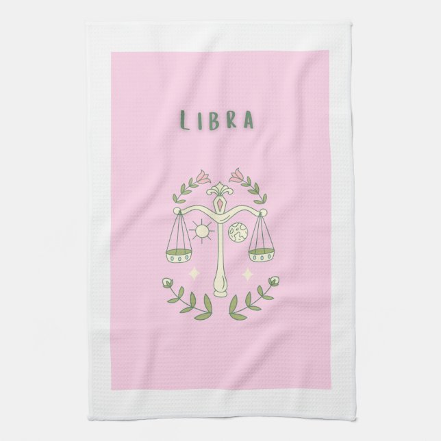 Linge De Cuisine Balance rose, zodiaque, signe du zodiaque  (Vertical)