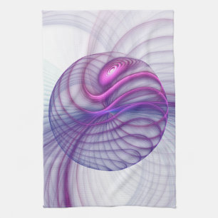 Linge De Cuisine Balançoire Belle Moderne Art Fractal Abstrait Rose