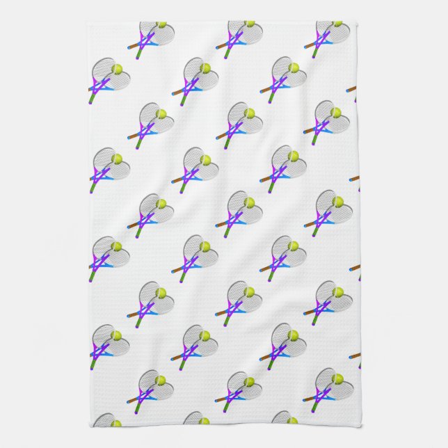 Linge De Cuisine Balle de tennis et raquettes (Vertical)