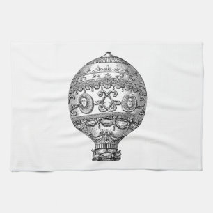 Linge De Cuisine Ballons chauds vintages de rétro dirigeable de