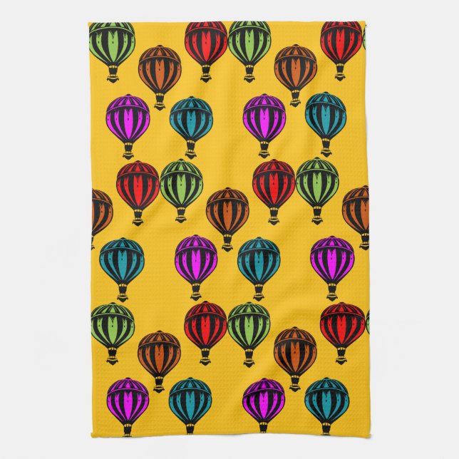 Linge De Cuisine Balloon à air chaud avec modèle (Vertical)