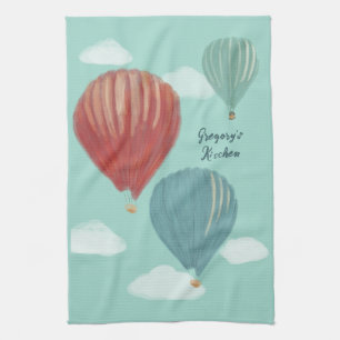 Linge De Cuisine Balloons à air chaud peint Personnalisé